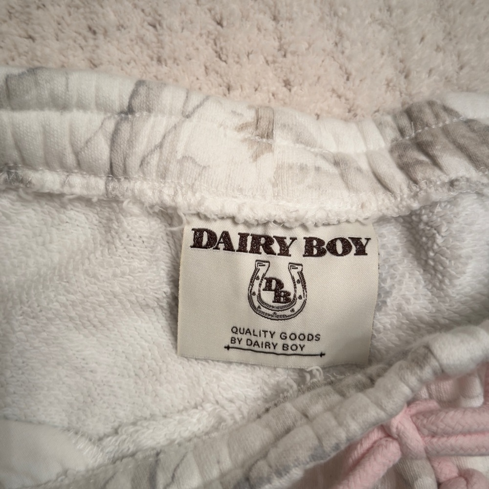 Dairy Boy Women's camo Shorts - White and Pink - Picture 3 of 7